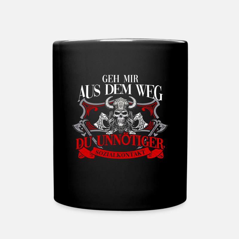 Wikinger Tshirt Viking Valhalla Walhalla Gott Odin - Tasse einfarbig - Schwarz