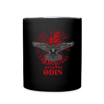 Wikinger Tshirt Viking Valhalla Walhalla Gott Odin - Tasse einfarbig - Schwarz - Vorne