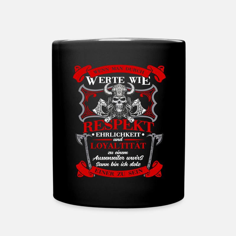 Viking Tshirt Viking Valhalla Valhalla God Odin - Full Colour Mug - black