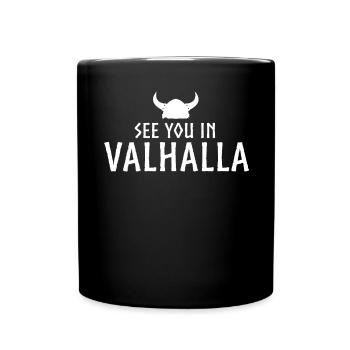Wikinger Tshirt Viking Valhalla Walhalla Gott Odin - Tasse einfarbig - Schwarz - Vorne