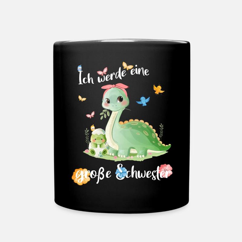 Nachwuchs Verkünden Ich Werde Große Schwester 2025 - Tasse einfarbig - Schwarz