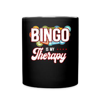 Le bingo est ma thérapie - Mug uni - noir - Devant
