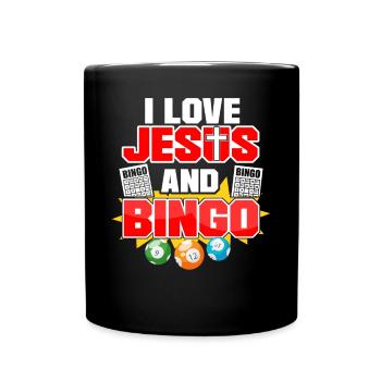Joueur de bingo Jésus Foi Chrétienne - Mug uni - noir - Devant