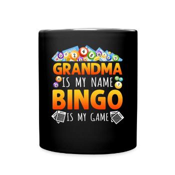 Joueur de bingo Grand-mère Grand-mère est mon - Mug uni - noir - Devant