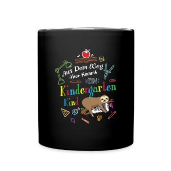 Out of the way: Here comes a kindergartner - Full Colour Mug - black - Front