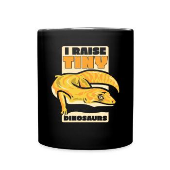 Ich züchte winzige Dinosaurier Gekkota Schopfeidechse - Tasse einfarbig - Schwarz - Vorne