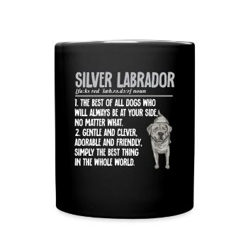 Silver Labrador Retriever Silver Lab - Mug uni - noir - Devant