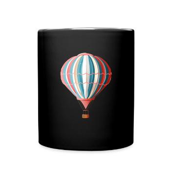 Colorful Hot Air Balloon Adventure Graphic - Full Colour Mug - black - Front