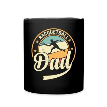 Racquetball Player Daddy - Racquetball Dad - Tasse einfarbig - Schwarz - Vorne