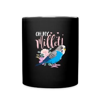 Wellensittich Vogel Haustier Sittich Geschenk - Tasse einfarbig - Schwarz - Vorne