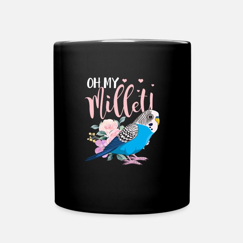 Perruche oiseau animal de compagnie perruche cadeau - Mug uni - noir