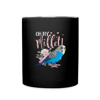 Perruche ondulée - Mug uni - noir - Devant