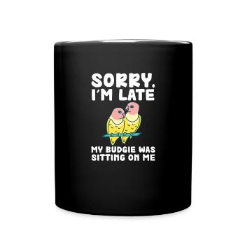 Perruche oiseau animal de compagnie perruche cadeau - Mug uni - noir - Devant