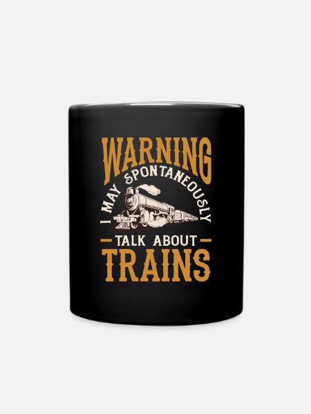 Lustiges Zug Liebhaber Züge Lokomotive Geschenk - Tasse einfarbig - Schwarz
