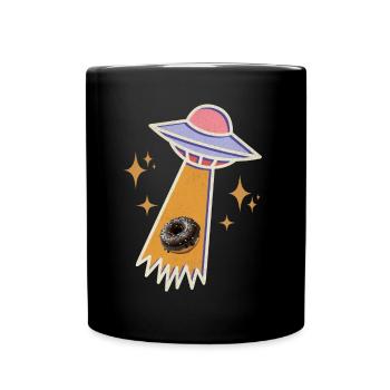 Ufo Donut - Tasse einfarbig - Schwarz - Vorne