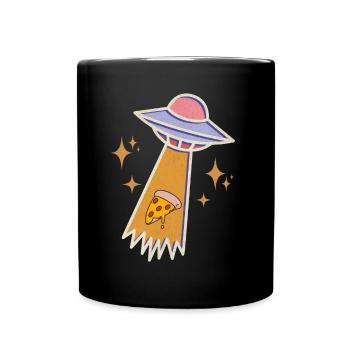 Ufo Pizza - Mug uni - noir - Devant