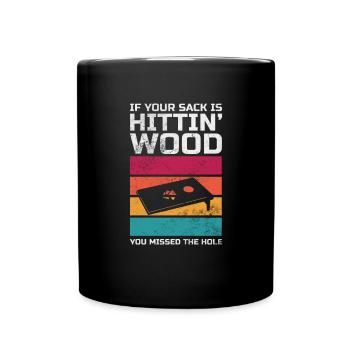 Cornhole - Tasse einfarbig - Schwarz - Vorne
