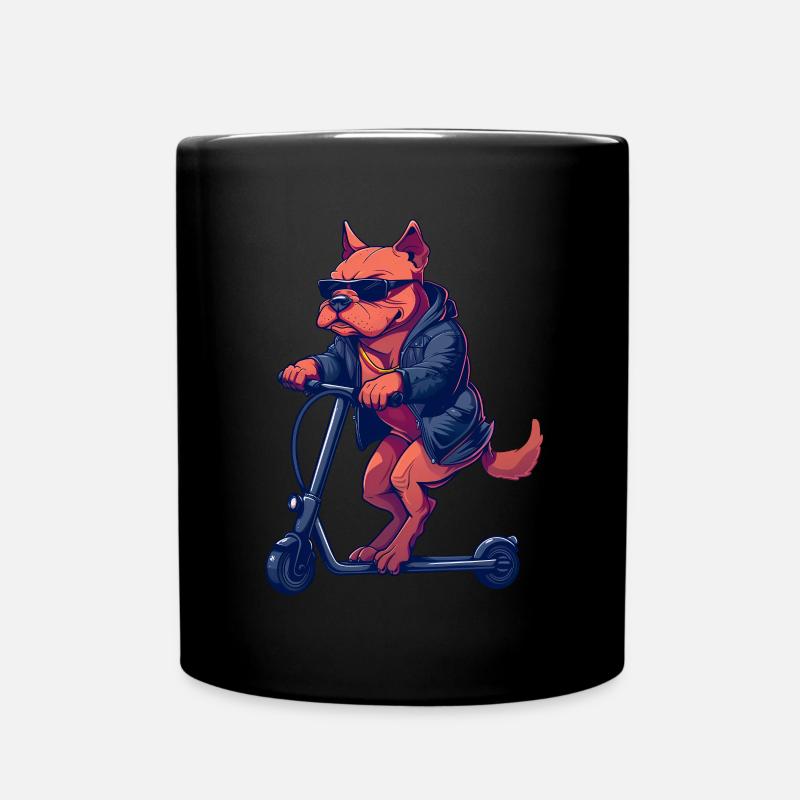 Pitbull Roller - Tasse einfarbig - Schwarz