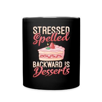 Cake Lover Cake Gift - Full Colour Mug - black - Front