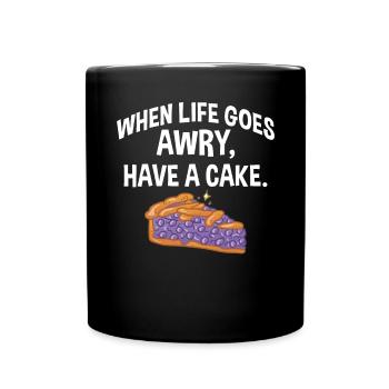 Cake Lover Cake Gift - Full Colour Mug - black - Front