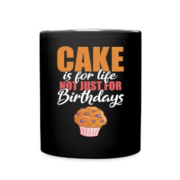 Cake Lover Cake Gift - Full Colour Mug - black - Front