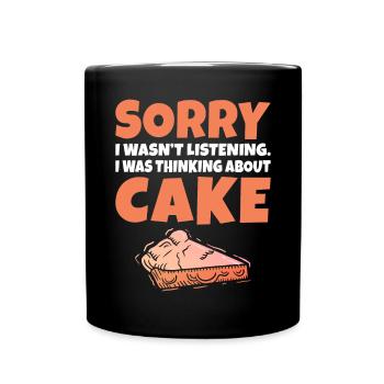 Cake Lover Cake Gift - Full Colour Mug - black - Front