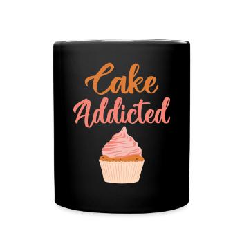 Cake Lover Cake Gift - Full Colour Mug - black - Front