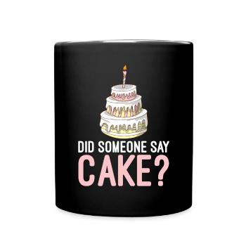Cake Lover Cake Gift - Full Colour Mug - black - Front