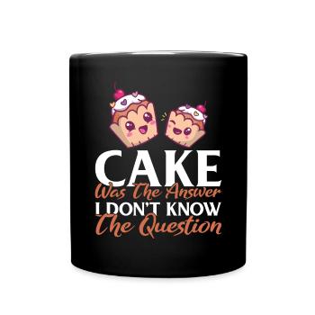 Cake Lover Cake Gift - Full Colour Mug - black - Front