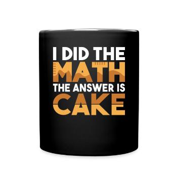 Cake Lover Cake Gift - Full Colour Mug - black - Front