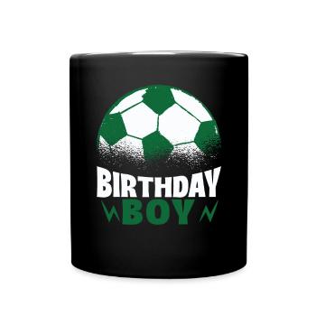 Geburtstagsbuldenfußballspieler Bday Team Party - Tasse einfarbig - Schwarz - Vorne
