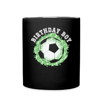 Geburtstagsbuldenfußballspieler Bday Team Party - Tasse einfarbig - Schwarz - Vorne