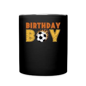 Geburtstagsbuldenfußballspieler Bday Team Party - Tasse einfarbig - Schwarz - Vorne