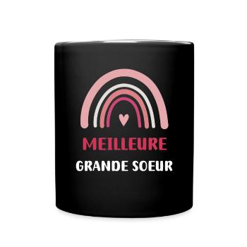 meilleure grande soeur arc-en-ciel - Mug uni - noir - Devant