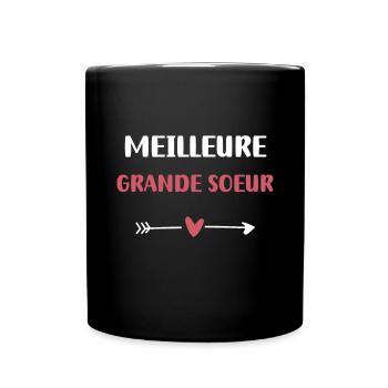 Best Big Sister Heart - Full Colour Mug - black - Front