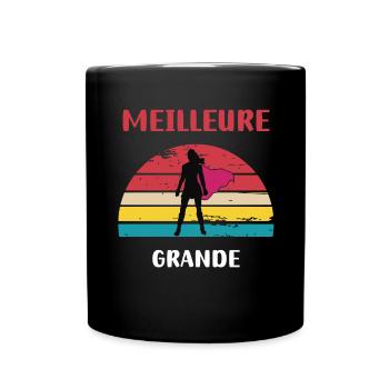 meilleure grande soeur rétro vintage - Mug uni - noir - Devant