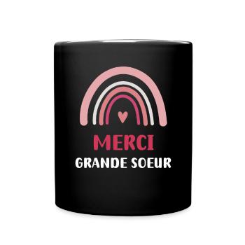 Danke Big Sister Rainbow - Tasse einfarbig - Schwarz - Vorne