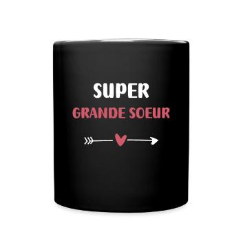 Super Big Sister Heart - Full Colour Mug - black - Front