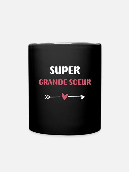 super grande soeur coeur - Mug uni - noir