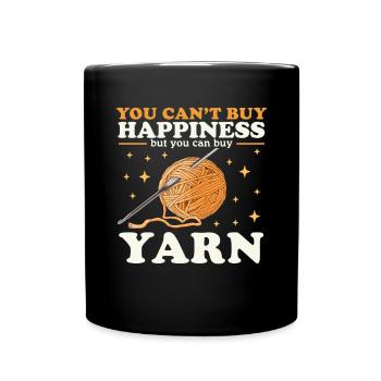 Crochet Crochet fil cadeau - Mug uni - noir - Devant