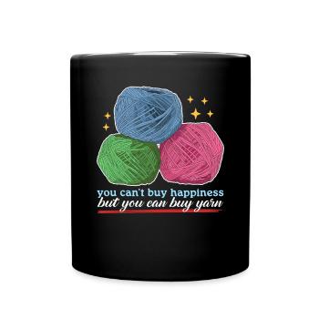 Crochet Crochet fil Crochet Crochet cadeau - Mug uni - noir - Devant