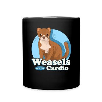 Belette souris belette naine belette cadeau - Mug uni - noir - Devant