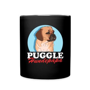 Puggle chien papa Puggle chien propriétaire cadeau - Mug uni - noir - Devant