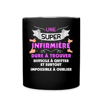 Femme Super infirmière Dure A Trouver - Mug uni - noir - Devant