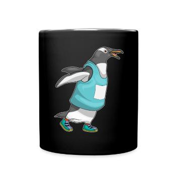 Penguin Jogger Jogging Sport - Full Colour Mug - black - Front