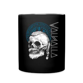 Wikinger Tshirt Viking Valhalla Walhalla Gott Odin - Tasse einfarbig - Schwarz - Vorne