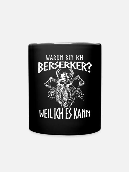 Wikinger Tshirt Viking Valhalla Walhalla Gott Odin - Tasse einfarbig - Schwarz