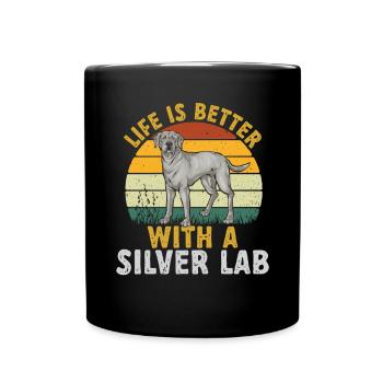 Silver Labrador Retriever Silver Lab - Mug uni - noir - Devant
