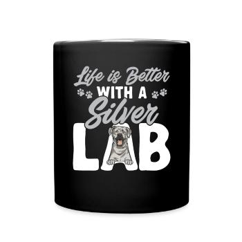 Silver Labrador Retriever Silver Lab - Mug uni - noir - Devant