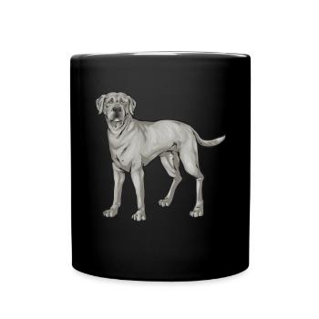 Silberner Labrador Retriever Silberner Lab - Tasse einfarbig - Schwarz - Vorne